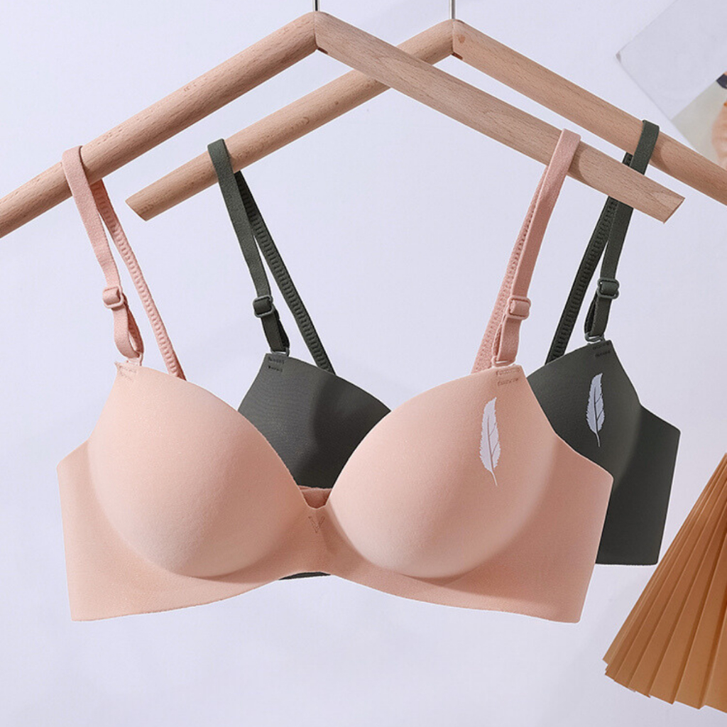 Áo ngực không gọng nâng ngực đệm dày 3cm, áo lót nữ mặc áo dài đúc su đệm bàn tay nâng ngực HeeSA01