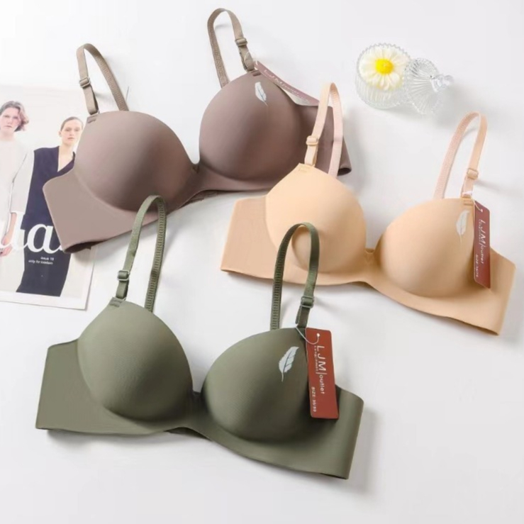 Áo ngực không gọng nâng ngực đệm dày 3cm, áo lót nữ mặc áo dài đúc su đệm bàn tay nâng ngực HeeSA01