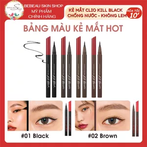 Kẻ Mắt Clio Superproof Brush Liner 0.55ml Chống Nước Không Lem Nét Mảnh Nhập Khẩu Chính Hãng
