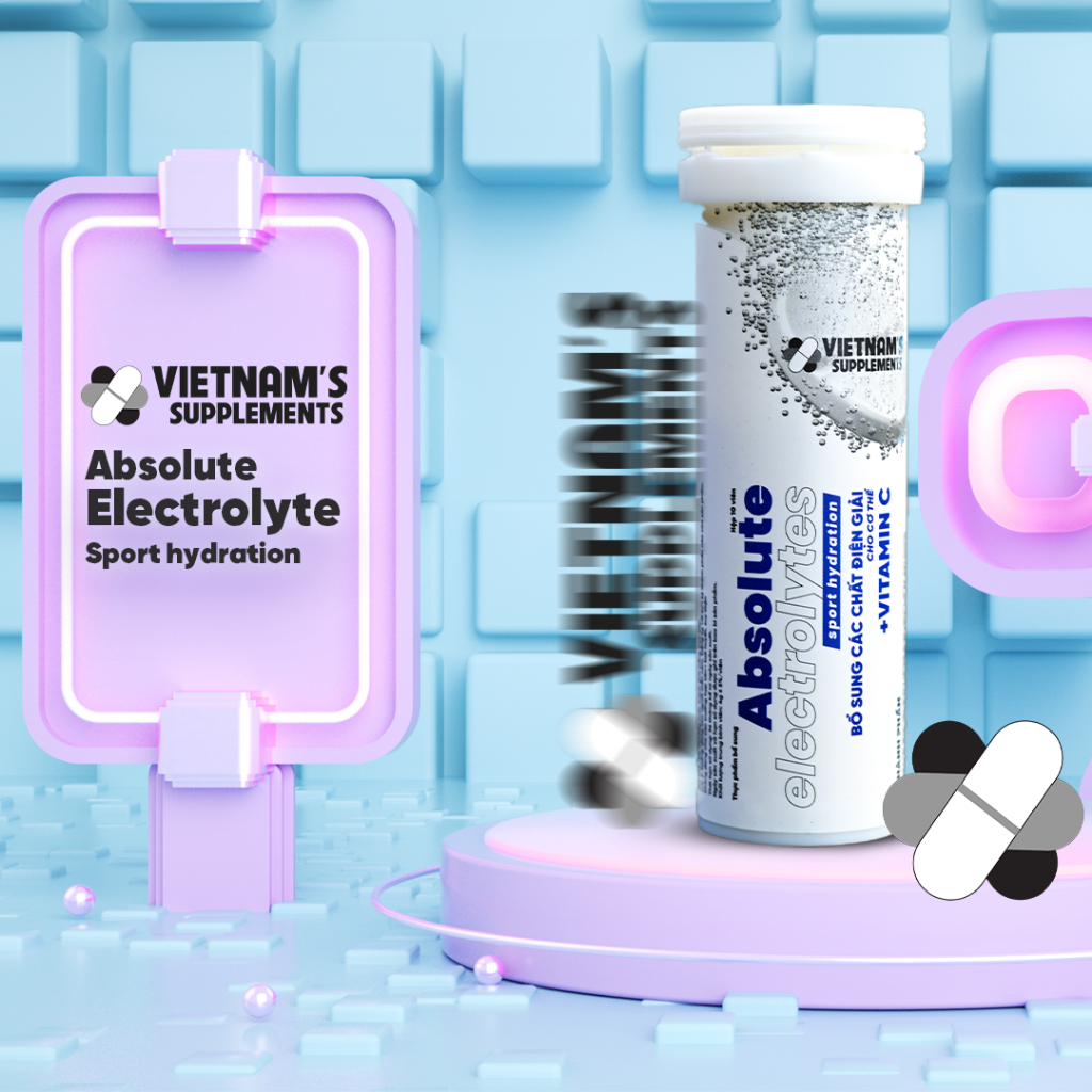 Viên sủi bổ sung các chất điện giải và vitamin C Absolute Electrolytes ...