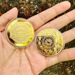[RƯỚC LỘC] Đồng Xu Mặt Hổ Phù Ngậm Kiếm Mạ Vàng Tránh Tam Tai - trấn trạch - trừ tà vật phẩm phong thuỷ