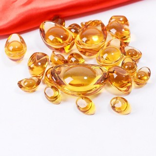 [HÀNG CHUẨN] [NHỀU SIZE] ComBo 10 Thỏi Vàng Kim Nguyên Bảo Thủy Tinh Citrine Size - Thỏi vàng phong thủy Thần Tài