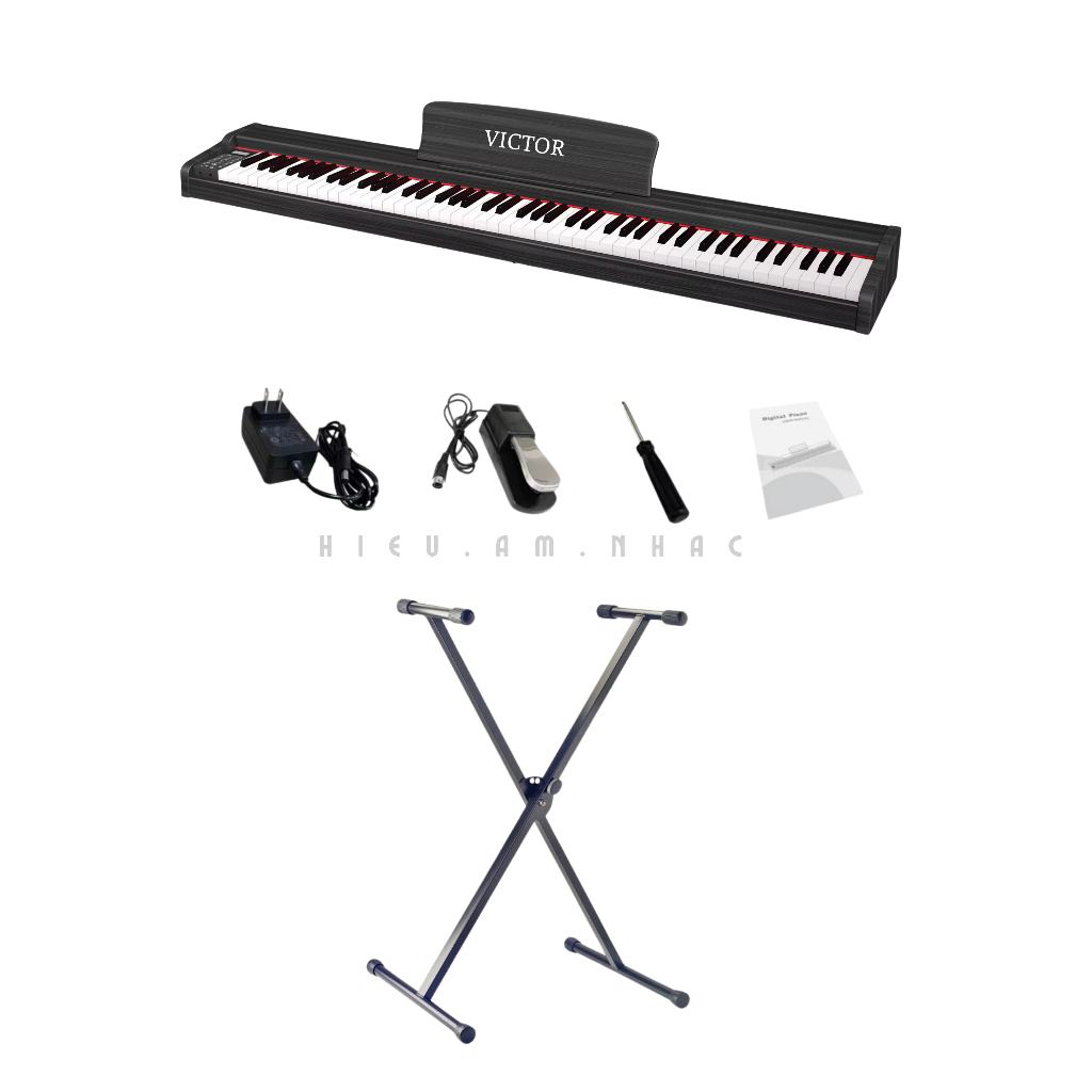 Piano Chuyên Nghiệp Cho Người Mới Tập Chơi - Piano Victor Tặng Full Phụ Kiện