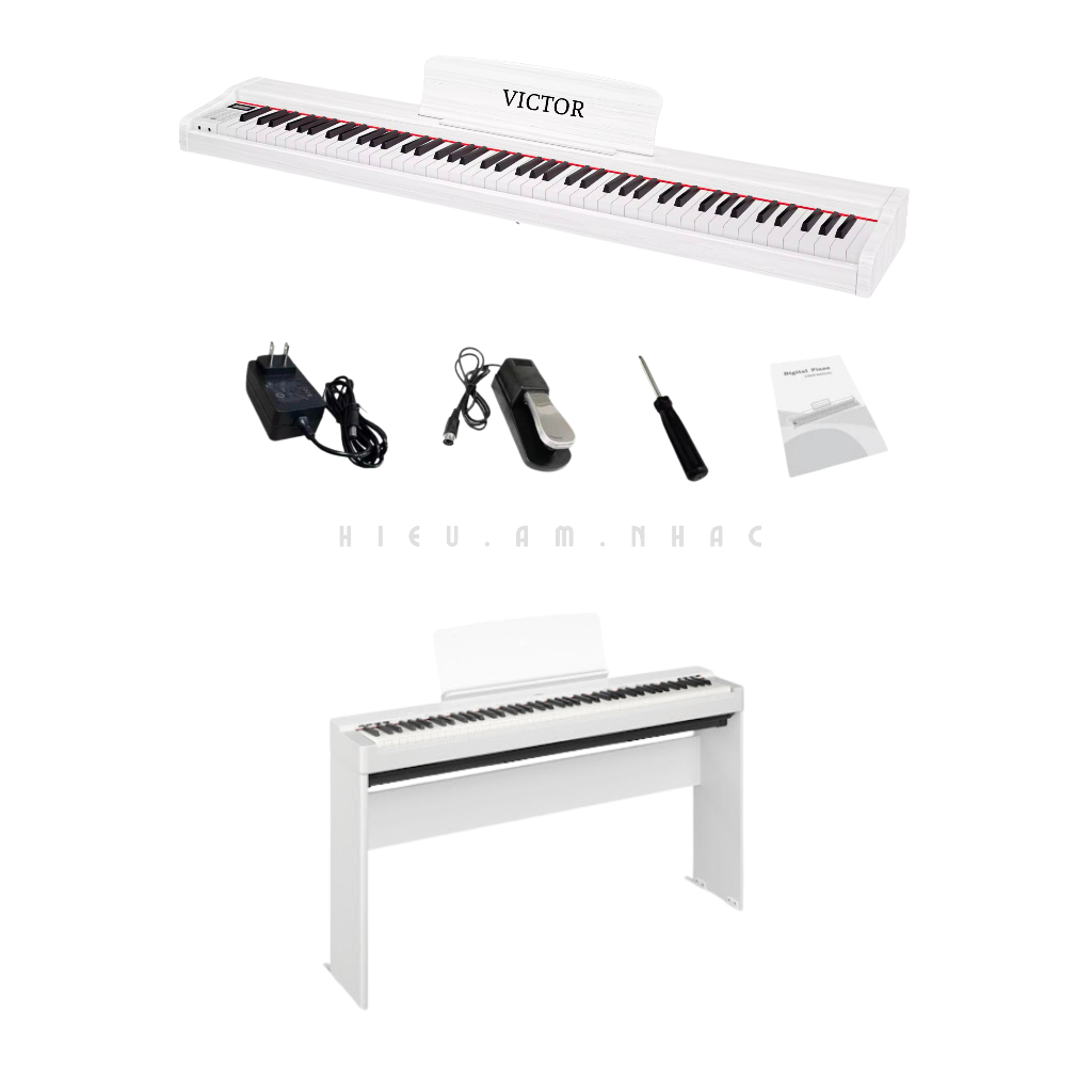 Piano Chuyên Nghiệp Cho Người Mới Tập Chơi - Piano Victor Tặng Full Phụ Kiện