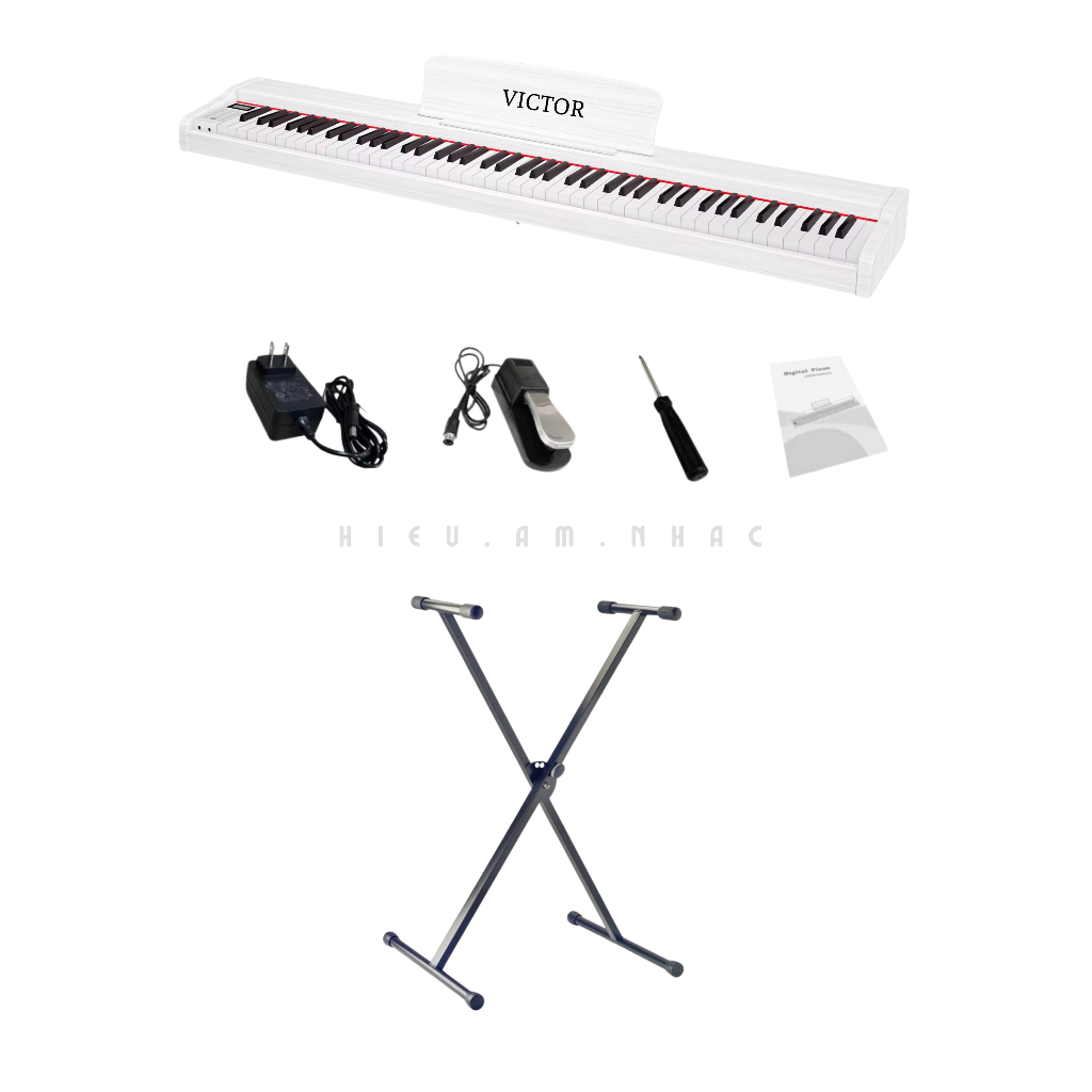 Piano Chuyên Nghiệp Cho Người Mới Tập Chơi - Piano Victor Tặng Full Phụ Kiện