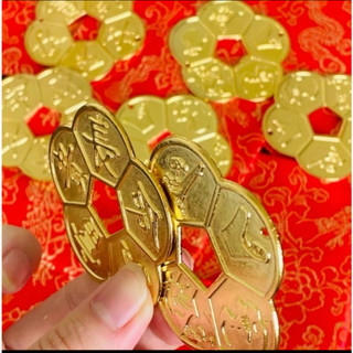 🌸BÁN CHẠY🌸 Đồng Xu Hoa Mai 5 Cánh Đồng Mạ Vàng Bỏ Bóp Ví Phong Thuỷ Tài Lộc May Mắn