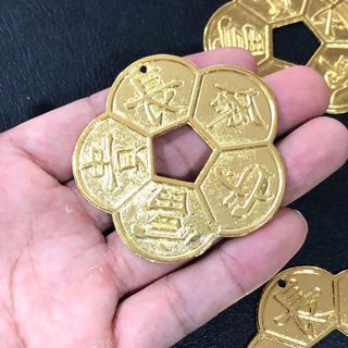 🌸BÁN CHẠY🌸 Đồng Xu Hoa Mai 5 Cánh Đồng Mạ Vàng Bỏ Bóp Ví Phong Thuỷ Tài Lộc May Mắn