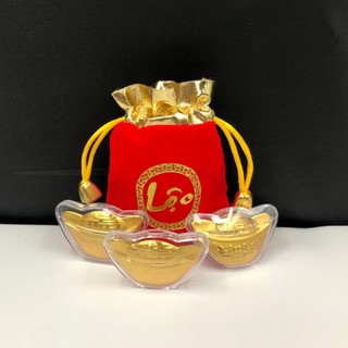 🌸BÁN CHẠY🌸 Combo 10 Thỏi Vàng Phong Thuỷ Kèm Túi Gấm, Dùng Để Lì Xì, Phát Lộc Ý Nghĩa