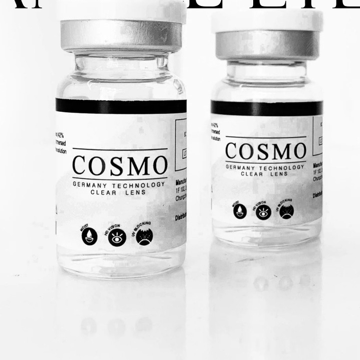 Lens cận trong suốt COSMO 💥HÀNG CAO CẤP💥 Kính áp tròng có độ cận từ 0-15, phù hợp học sinh, sinh viên, đường kính 14.0mm