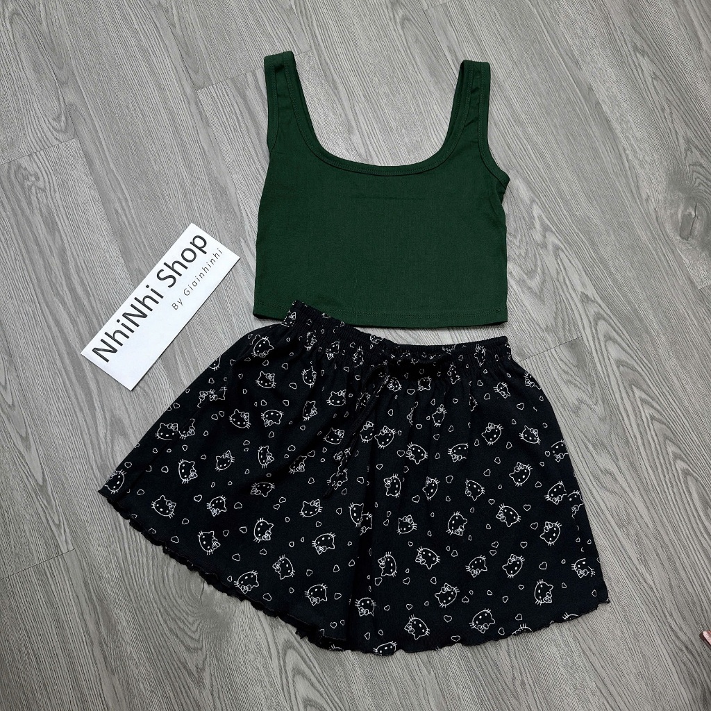 100 ÁO CROPTOP RÊU
