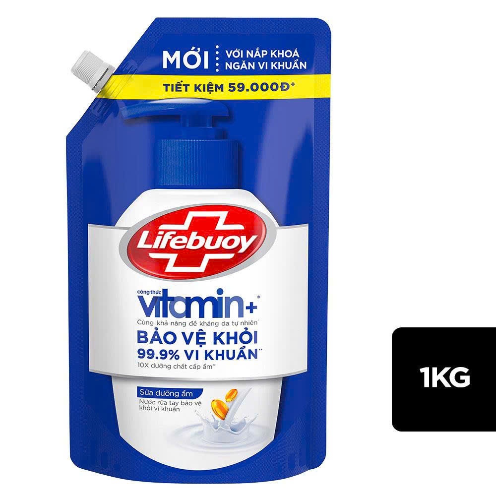 Nước rửa tay sạch khuẩn Lifebuoy dạng túi 1KG