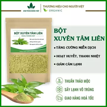 Bột xuyên tâm liên nguyên chất 100g ( Bột thảo mộc xông, tắm giảm ngứa) - Chợ Thảo Dược Việt
