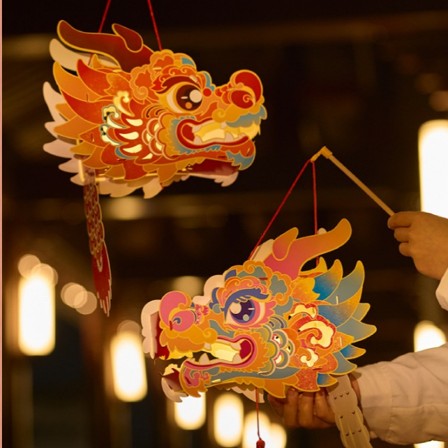 Đèn Đầu Rồng Đèn Trung Thu Đầu Rồng Lân Truyền Thống Cho Bé Rước Đèn Trung  Thu Trang Trí Tết Trung Thu