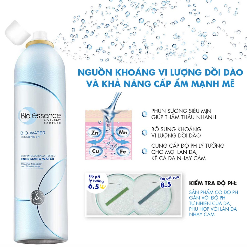 [GIFT FULLSIZE] Nước khoáng dưỡng da ẩm mượt mịn màng Bio-Essence Bio-Water Water Energizing 300ml