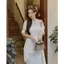 Set đầm cổ tàu + khăn - Lông 🔥𝐇𝐨𝐚̉ 𝐓𝐨̂́𝐜🔥 𝐌𝐄𝐎𝐈𝐍𝐃𝐀𝐇𝐎𝐔𝐒𝐄