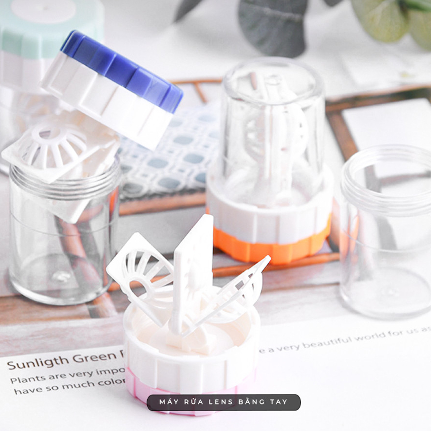 Máy rửa lens bằng tay 💥HÀNG CAO CẤP💥 Dụng cụ rửa kính áp tròng thủ công siêu nhanh, nhỏ gọn tiện lợi