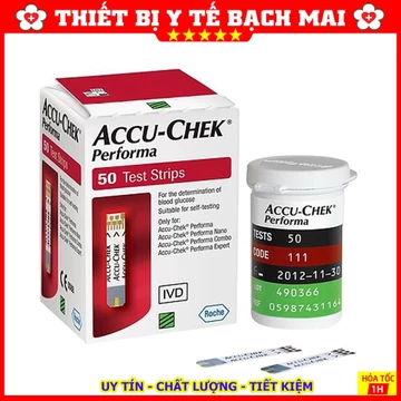 Que Thử Đường Huyết Accu Chek Performa [Hộp 50 Que]