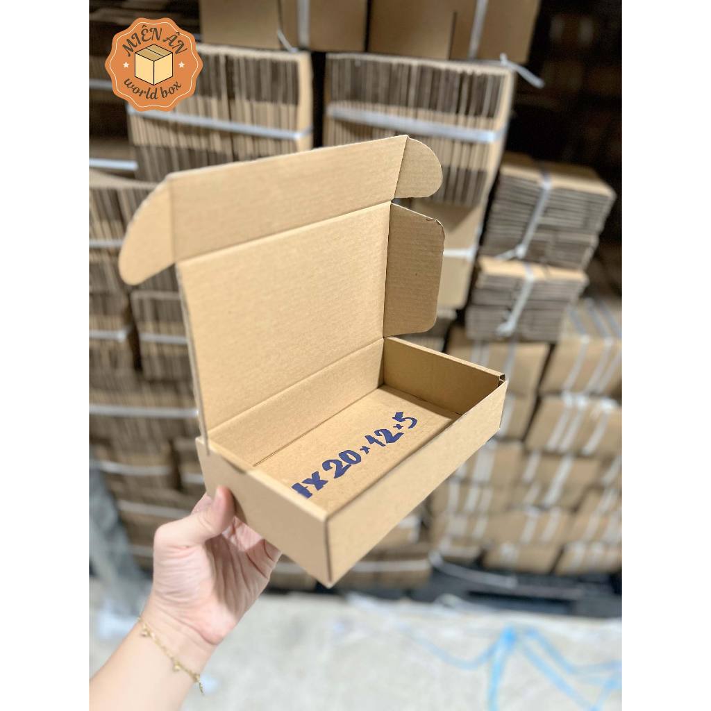 Hộp carton nắp gài - hộp xếp nắp cài giá rẻ đựng phụ kiện thời trang
