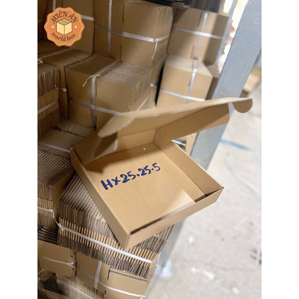 Hộp carton nắp gài - hộp xếp nắp cài giá rẻ đựng phụ kiện thời trang