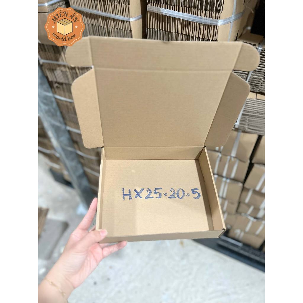 Hộp carton nắp gài - hộp xếp nắp cài giá rẻ đựng phụ kiện thời trang
