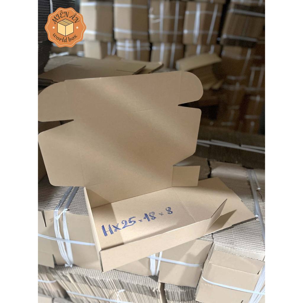 Hộp carton nắp gài - hộp xếp nắp cài giá rẻ đựng phụ kiện thời trang