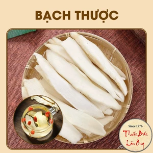 Bạch thược thái phiến 100g, lát khô, trắng, thơm - Lãn Ông
