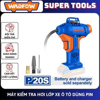 WADFOW Máy kiểm tra hơi lốp xe ô tô dùng pin 20V | Áp suất tối đa: 150PSI/10,5 Bar WLN2520