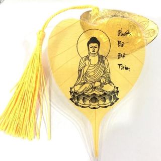 [RƯỚC LỘC] Lá bồ đề thư pháp tài lộc, bình an, may mắn, bỏ ốp điện thoại, bóp ví ....