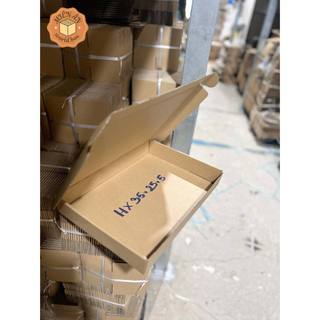 Combo 20 hộp xếp, size 35x25x5 cm - hộp carton nắp gài, giấy 2 nâu 1 xeo, sóng E cứng cáp