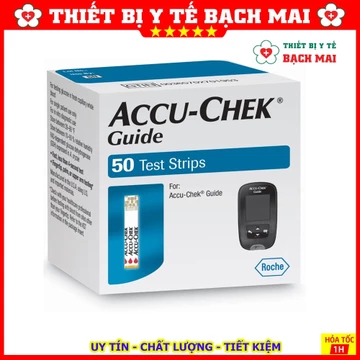 ✅Que Thử Đường Huyết, Que Thử Tiểu Đường ACCUCHECK GUIDE [HỘP 50 QUE]