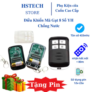 Remote cửa cuốn mã gạt hstech tần số 433mhz giá rẻ có bảo hành 1-1 hỗ trợ trọn đời