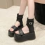 Giày Sandal cổ cao chiến binh đế độn cá tính Ulzzang 2024