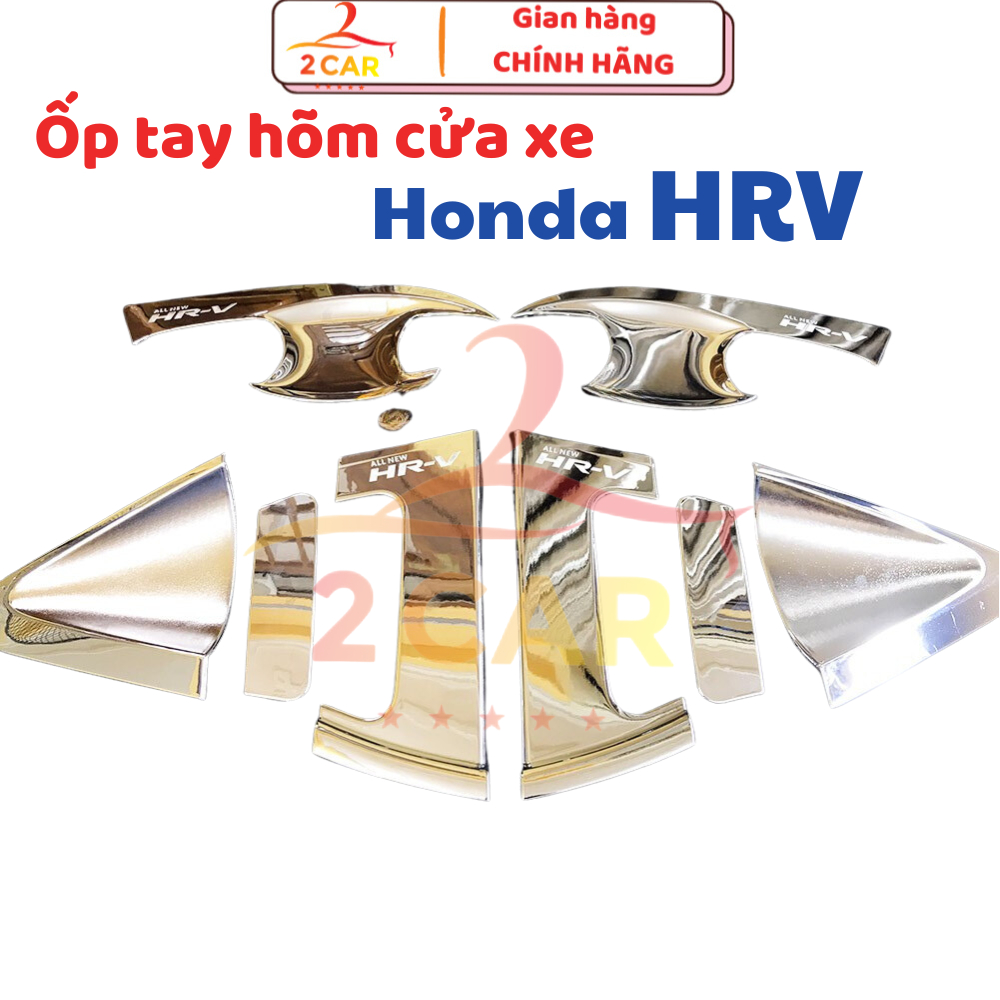 Bộ ốp tay nắm, hõm cửa xe Honda HRV 2018 - 2021, 2022, 2023 mạ crom cao cấp