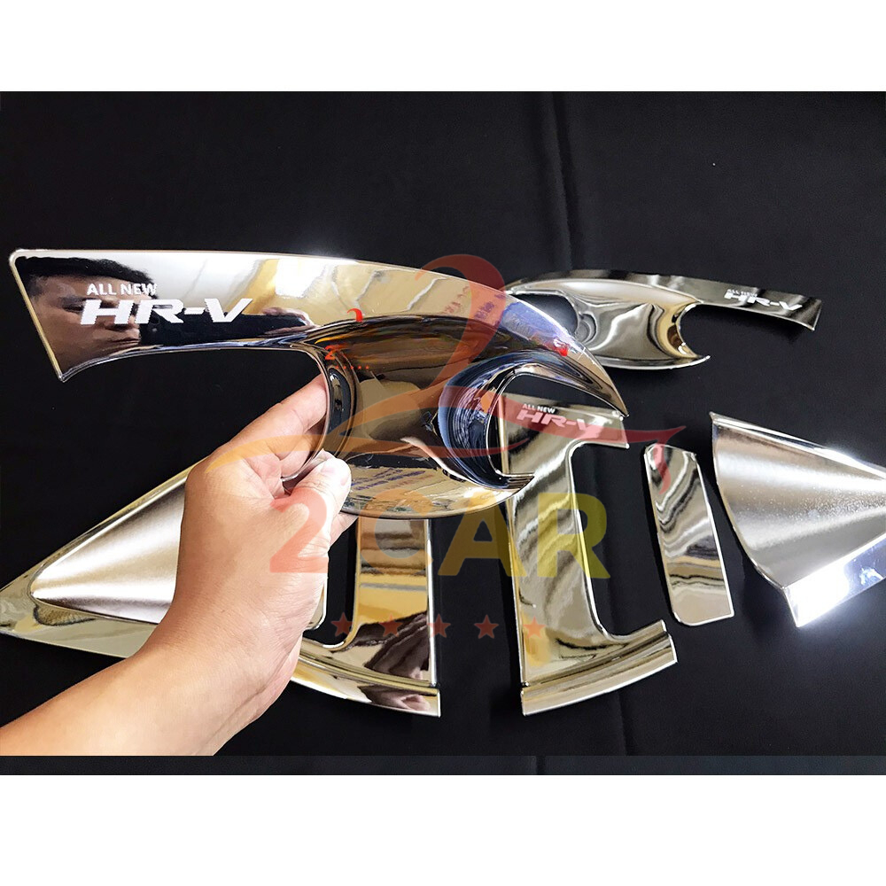 Bộ ốp tay nắm, hõm cửa xe Honda HRV 2018 - 2021, 2022, 2023 mạ crom cao cấp