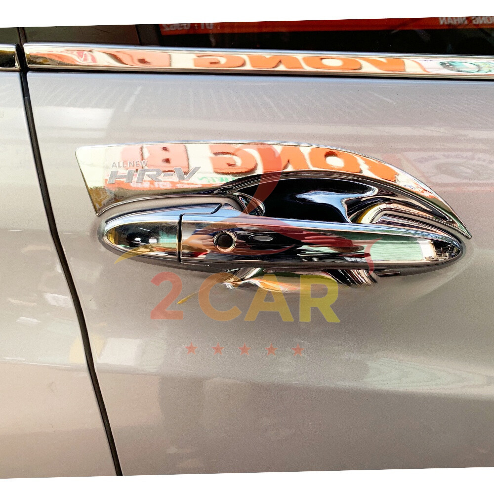 Bộ ốp tay nắm, hõm cửa xe Honda HRV 2018 - 2021, 2022, 2023 mạ crom cao cấp