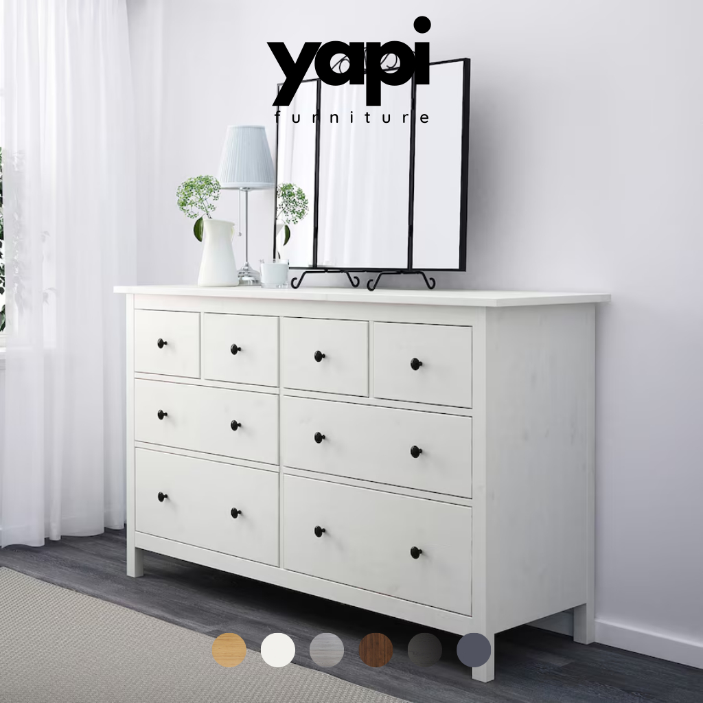 [LẮP SẴN] Tủ Để Đồ 8 Ngăn Kéo Bằng Gỗ MDF 160x50x96cm Yapi-151 | Shopee ...