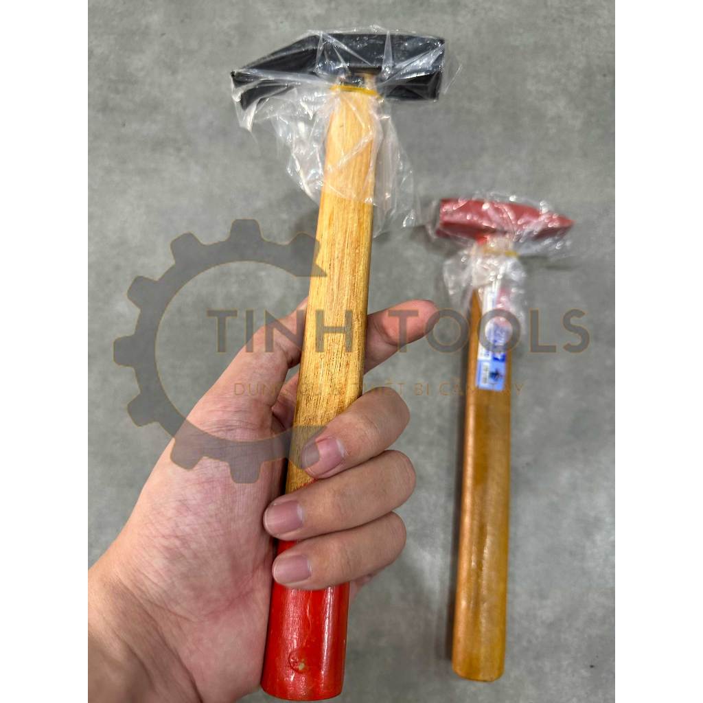 (Loại 200g, 300g, 500g, 600g, 800g) Búa tạ cán gỗ, búa đóng nhổ đinh màu đỏ và màu đen