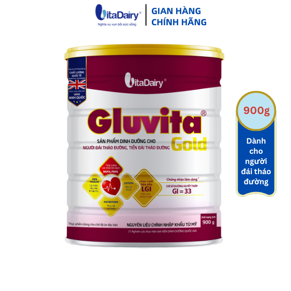 Ảnh Sữa bột Gluvita Gold 900g (cho người tiểu đường) - VitaDairy 3