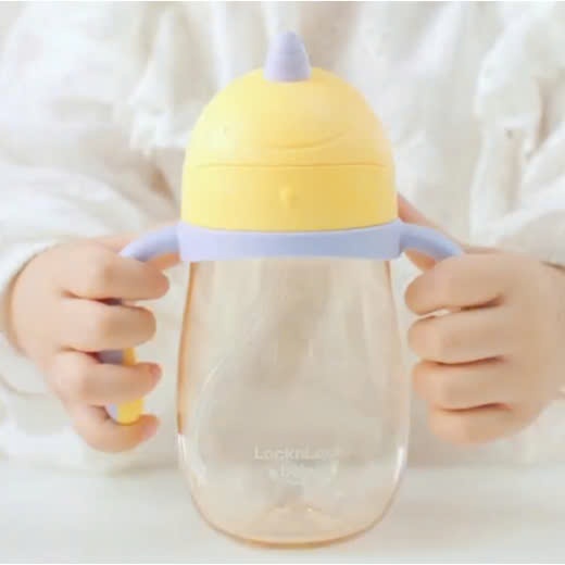 Bình nước nhựa PPSU LocknLock Unicorn Kids 330ml HAP911 kèm ống hút silicone, tay cầm - K-MALL