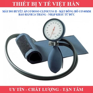 MÁY ĐO HUYẾT ÁP CƠ BOSO CLINICUSS II - MẶT ĐỒNG HỒ CƠ 60MM - BẢO HÀNH 24 THÁNG