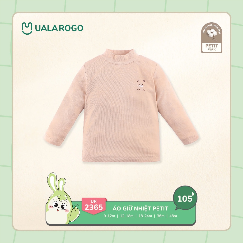 (7-16kg, 6-48M) Áo Giữ Nhiệt Cổ 3 Phân Hình Thù Ngộ Nghĩnh Vải Tăm Uala Cho Bé Mã UR2346 UR2359 UR2365