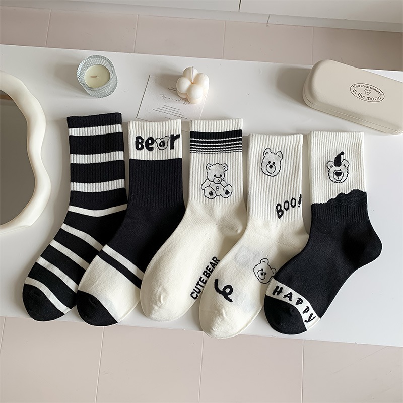 Vớ Tất hình Gấu, BEAR cao cổ Nam Nữ siêu dễ thương và xinh xắn