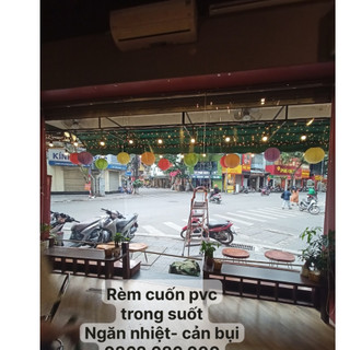 Rèm cuốn pvc trong suốt ngăn nhiệt , che mưa, cản bụi