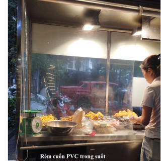 Rèm cuốn pvc trong suốt ngăn nhiệt , che mưa, cản bụi
