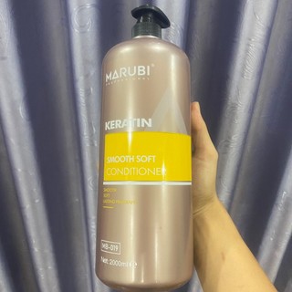Bộ Dầu gội đầu cặp xả gội MARUBI 2000ML chiết xuất collagen,keratin giúp phục hồi tóc hư tổn