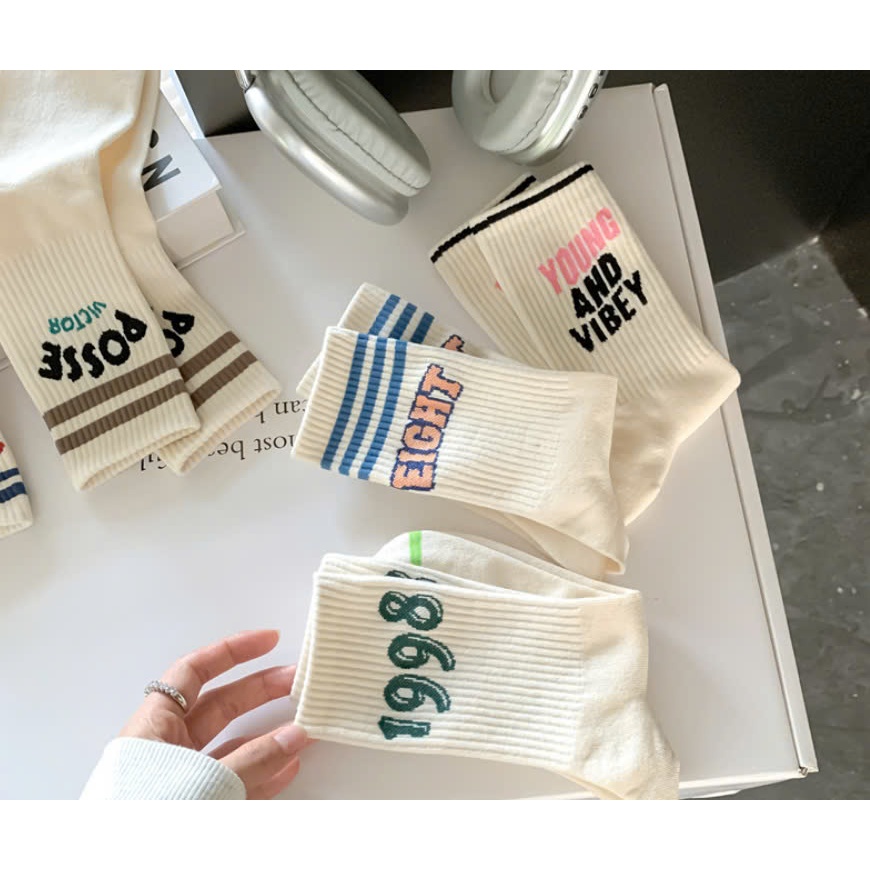 Vớ Tất Số 27 & 1998 cổ cao Unisex phong cách thể thao, năng động