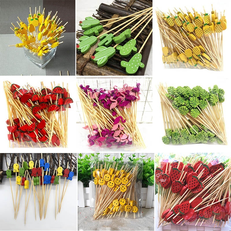 Stuzzicadenti Decorativi 100 Pezzi Stuzzicadenti Da Cocktail Di Cuore Multicolor