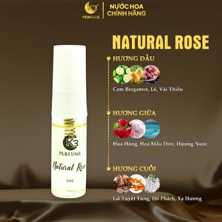 Gift Test Nước Hoa Nữ Natural Rose 3ML - K3 Perfume