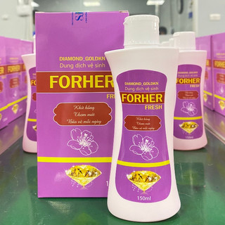 Dung dịch vệ sinh phụ nữ FORHER giúp làm sạch dịu nhẹ cô bé, khử mùi hôi, giảm viêm, ngứa, Chai 150ml