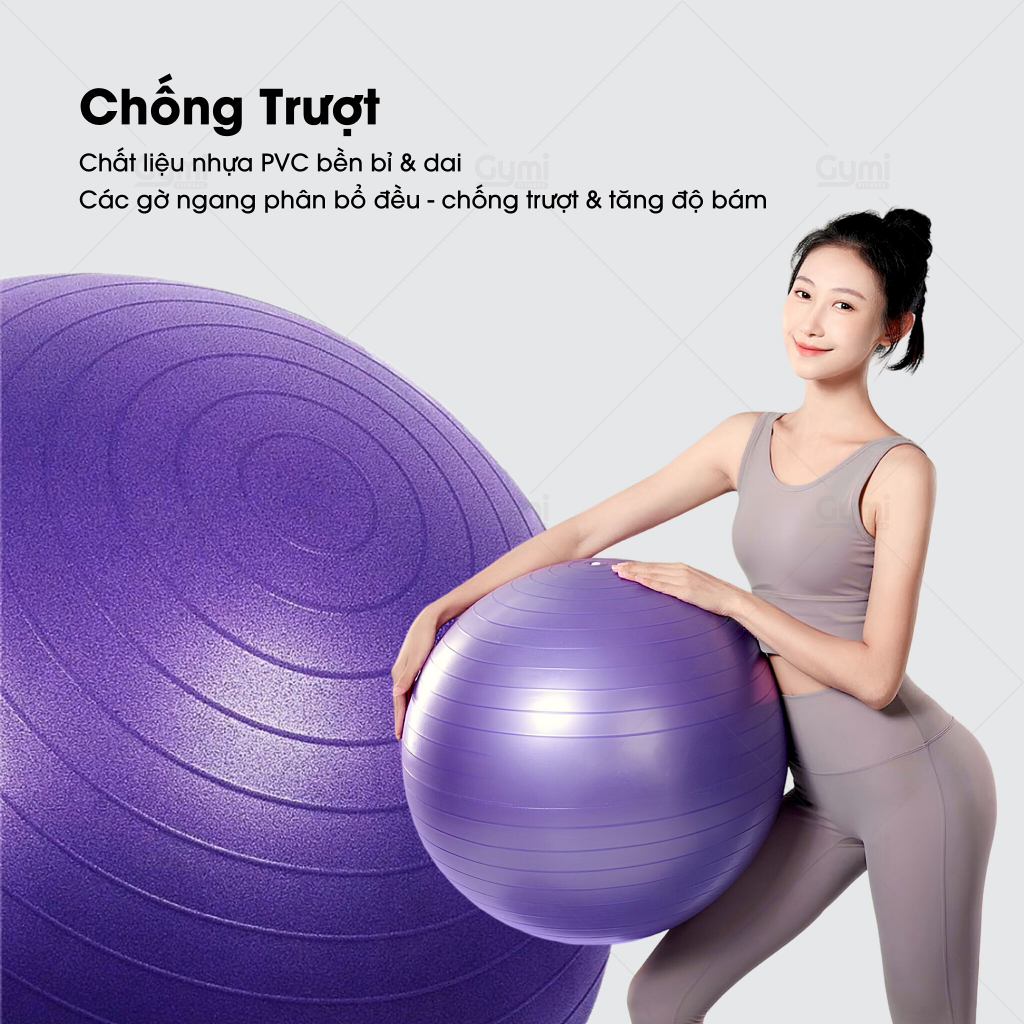 [Kèm Bơm] Bóng Tập Gym, Tập Yoga Trơn 65cm - 75cm - BongYoga